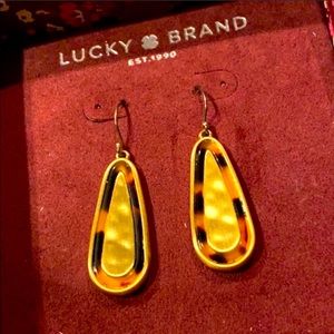 Lucky Brand teardrop tortoise shell hammered